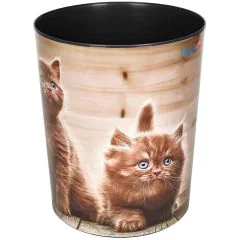Photo Corbeille à papier - 13 litres - Chats fouineurs LAUFER