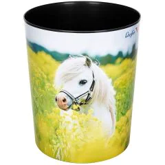 Photo Corbeille à papier - 13 litres - Cheval dans un champ de colza LAUFER