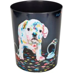 Photo Corbeille à papier - 13 litres - Chien coloré LAUFER
