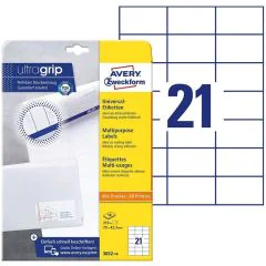 Photo Étiquettes adhésives - 70 x 42,3 mm - Blanc AVERY Office and Home