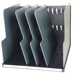 Photo Trieur vertical - 5 intercalaires - A4 - Noir/Gris souris EXACOMPTA Modulotop