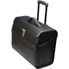 Photo Valise de pilote avec trolley en simili-cuir MONDO d'ALASSIO 