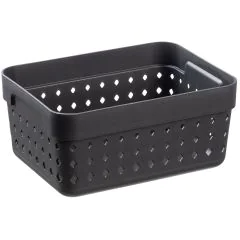 Photo Corbeille de Rangement - 118 x 158 x 73 mm - Noir PLAST TEAM Seoul Organizer L