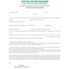 Photo Engagement de caution immobilière EXACOMPTA