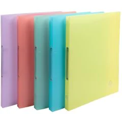 Photo Classeur souple - 2 anneaux de 15 mm - Assortiment EXACOMPTA Chromaline Pastel