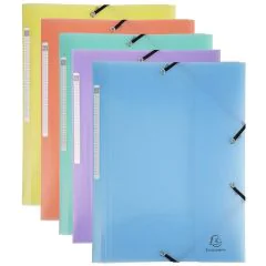 Photo Chemise à élastiques en PP - Assortiment EXACOMPTA Chromaline Pastel 