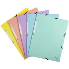 Photo Chemise à élastiques 3 rabats - Assortiment : EXACOMPTA Carte lustrée Aquarel Image