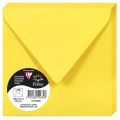 Photo Enveloppe POLLEN Jaune Soleil Format  140 x 140 mm 5568C