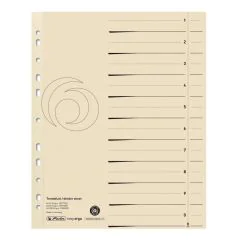 Photo Intercalaires en carton - 240 x 300 mm - Chamois : HERLITZ Lot de 10 réf. 5971502