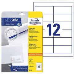 Photo Étiquettes adhésives - 97 x 42,3 mm - Blanc AVERY Office and Home