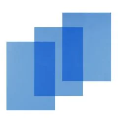 Photo Couvertures pour reliure A4 - PVC 0,20 mm - Bleu transparent - PAVO 8008988