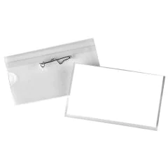 Photo Badges 90 x 54 mm à épingle torsadée : PAVO Lot de 50 