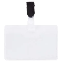 Photo lot de 25 Badges avec clip - Ouverture face avant - 90 x 60 mm : PAVO