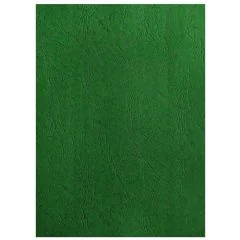 Photo Plat de couverture pour reliure A4 - Carton Grain Cuir - Vert Foncé mat PAVO (8032464)