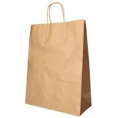 Photo Sac en papier avec anse - 350 x 260 x 120 mm - Brun PAP STAR
