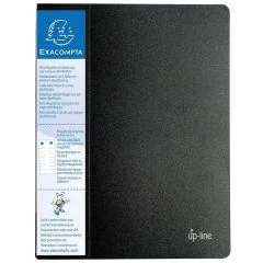 Photo Protège-documents de 160 vues en PP - Noir EXACOMPTA Opaque Up Line