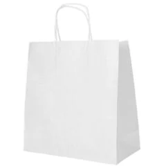 Photo Sac en papier avec anse - 250 x 260 x 170 mm - Blanc PAP STAR
