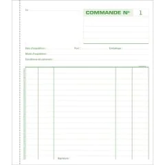 BON DE COMMANDE Carnet autocopiant Tripli - 210 x 180 mm : EXACOMPTA