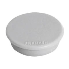 Photo Lot de 10 Aimants ronds - 38 mm - Gris : FRANKEN