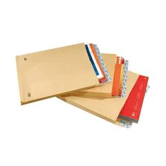 Photo Pochettes kraft à soufflet 30 mm - 280 x 375 mm : GPV Lot de 50