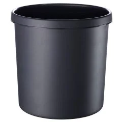 Photo Corbeille à papier ininflammable - 12 litres Noir : HELIT H6106395