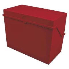 Photo Boîte en plastique pour fiches A6 - 400 fiches - Rouge : HELIT H6214625