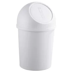 Photo Corbeille à papier avec couvercle 6 litres - Gris clair : HELIT H2401082