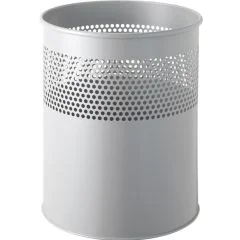 Photo Corbeille à papier en acier 15 litres - Argent : HELIT H2515799
