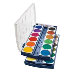 Photo Boîte de peinture - Pastilles de gouache - 24 couleurs : HERLITZ 10199933 