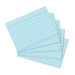 Photo Lot de 100 fiches Bristol lignées - 148 x 210 mm - Bleu : HERLITZ 10836187 