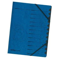 Photo Trieur à élastiques 12 compartiments - Bleu : HERLITZ  10843316