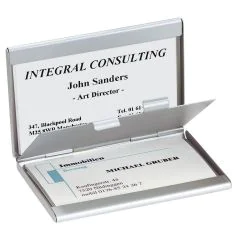 Photo Étui double pour cartes de visite - Aluminium SIGEL Twin
