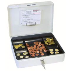 Photo WEDO : Caissette à monnaie avec clip - Blanc - 300 x 240 mm
