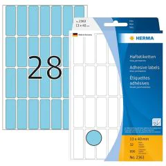 Photo HERMA 2363 : Lot de 896 étiquettes - 13,0 x 40,0 mm - Bleu