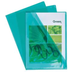 EXACOMPTA : Pochettes à coins A4 en pvc lisse - Vert