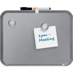 Photo Tableau magnétique - 220 x 280 mm - Argent : NOBO Slim Linie 