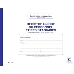 Registre unique du Personnel et Stagiaire ELVE 1464 Couverture