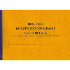 Registre du suivi hebdomadaire du temps de travail du personnel  9422 Elve