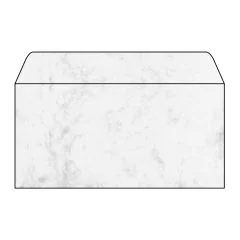 SIGEL DP073 : Lot de 50 enveloppes marbrées - 110 x 220 mm - Gris