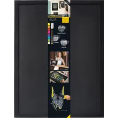 Ardoise murale - Cadre en bois couleur noir - 600 x 800 mm SECURIT Universal Image
