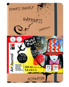 Photo MARABU : Carnet à croquis Art Journal - A5 Blanc 1612000000100