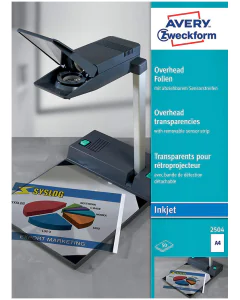 Photo Transparent pour rétroprojecteur avec bandes optiques - A4 AVERY