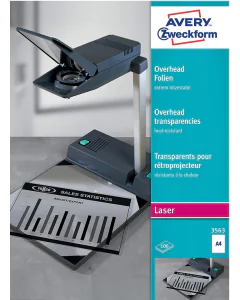 Photo Film transparent thermostable pour rétroprojecteur - A4 AVERY