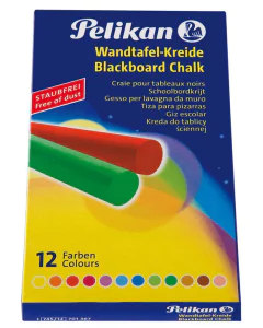 Photo Boite de 12 craies pour tableau - Couleurs assorties : PELIKAN 745/12