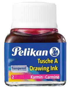 Photo PELIKAN :  Encre de chine A - Rouge carmin  Dessin et écriture