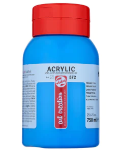 Photo ROYAL TALENS : Peinture acrylique ArtCréation - Cyan primaire - 750 ml