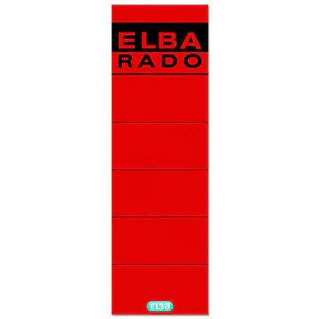 Photo Etiquettes pour dos de classeur - 59 x 190 mm - Rouge : ELBA 100420950