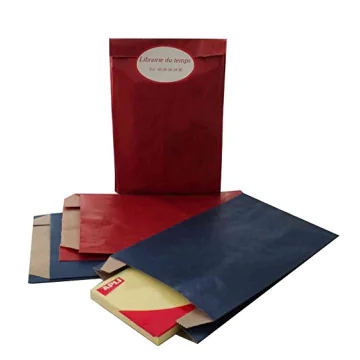 Photo Pochette d'emballage en papier - 240 x 410 mm - Kraft Rouge AGIPA