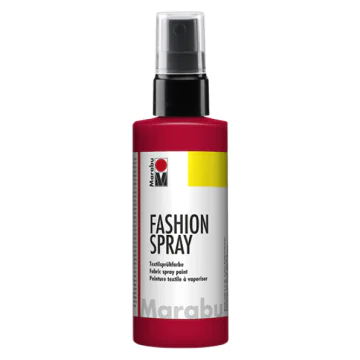 Photo MARABU : Peinture à vaporiser pour textile clair - Rouge 17190050232