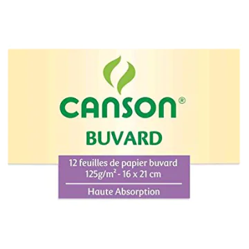 Photo 200002787 CANSON : 12 feuilles papiers buvard  160 x 210 mm